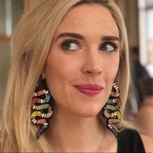 Genie Mack Collection Rainbow Jewel Snake Earrings